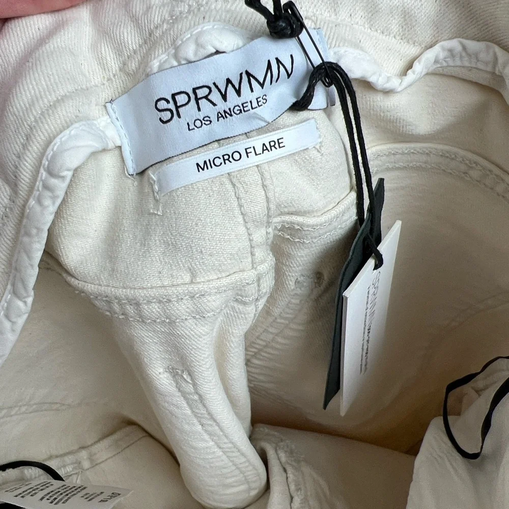 NWT SPRWMN x Revolve Micro Flare Denim Jeans - Picture 10 of 11